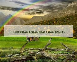 八字要算夏令時嗎(夏令時出生的人算命時辰怎麼看)