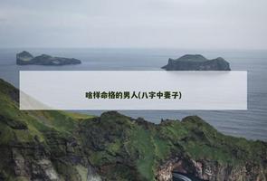 什么样命格的男人(八字中妻子)