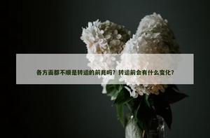 各方面都不順是轉運的前兆嗎？轉運前會有什麼變化？