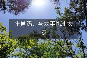 雞年馬龍衝太歲，運勢波動需謹慎。