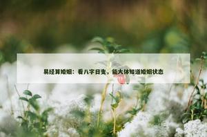 看八字日支，能大体知道婚姻状态