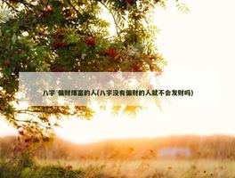 八字 偏财爆富的人(八字没有偏财的人就不会发财吗)