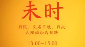 未時時段從13點到15點