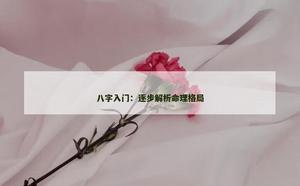 八字入門：逐步解析命理格局