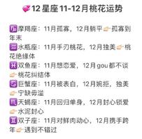 11月星座桃花运势解析表
